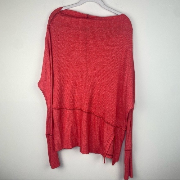 Free People We the Free Londontown coral thermal look long sleeve top size S - Picture 11 of 13